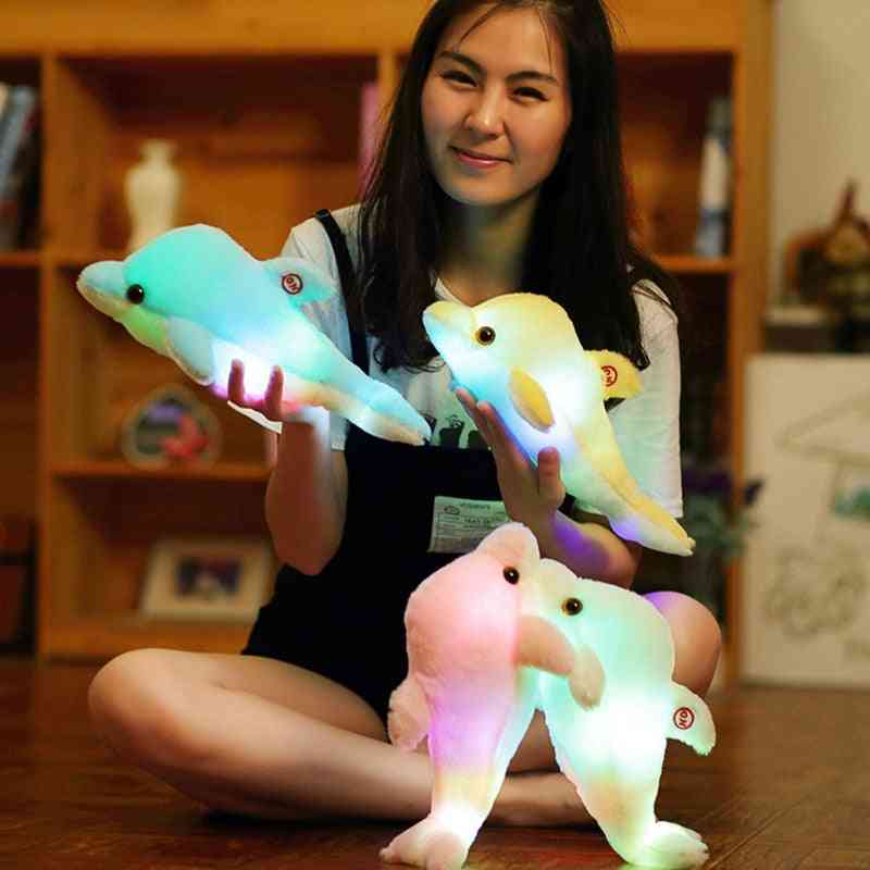 Cute Glowing Led Light Dolphin Pillows For