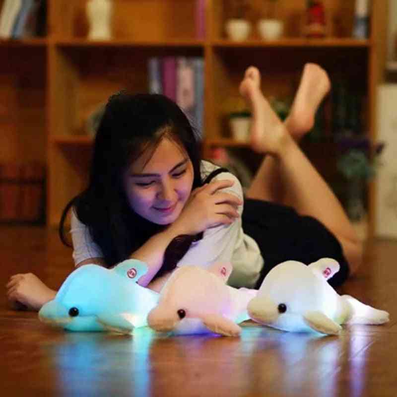 Cute Glowing Led Light Dolphin Pillows For