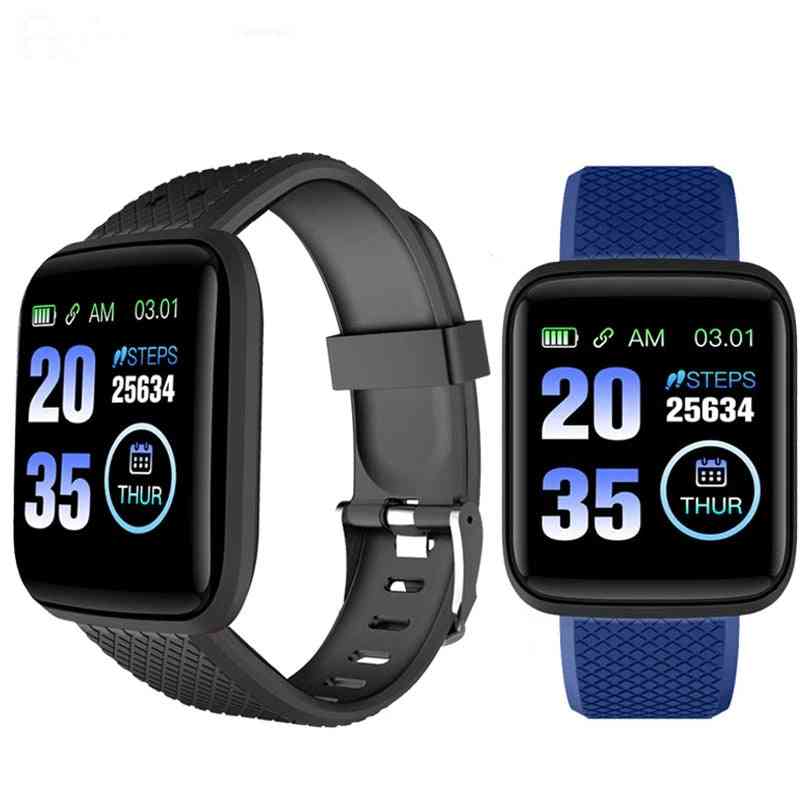 Waterproof 116 Plus Smart Watch, Blood Pressure, Fitness Tracker, Heart Rate Monitor, Pedometer Smartwatch Bracelet