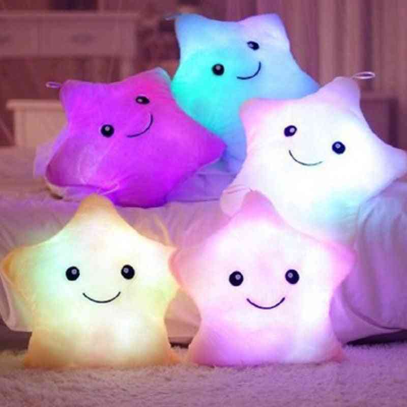 1pcs Creative Luminous Glowing With Music Stars Cushion - Led Light Toy