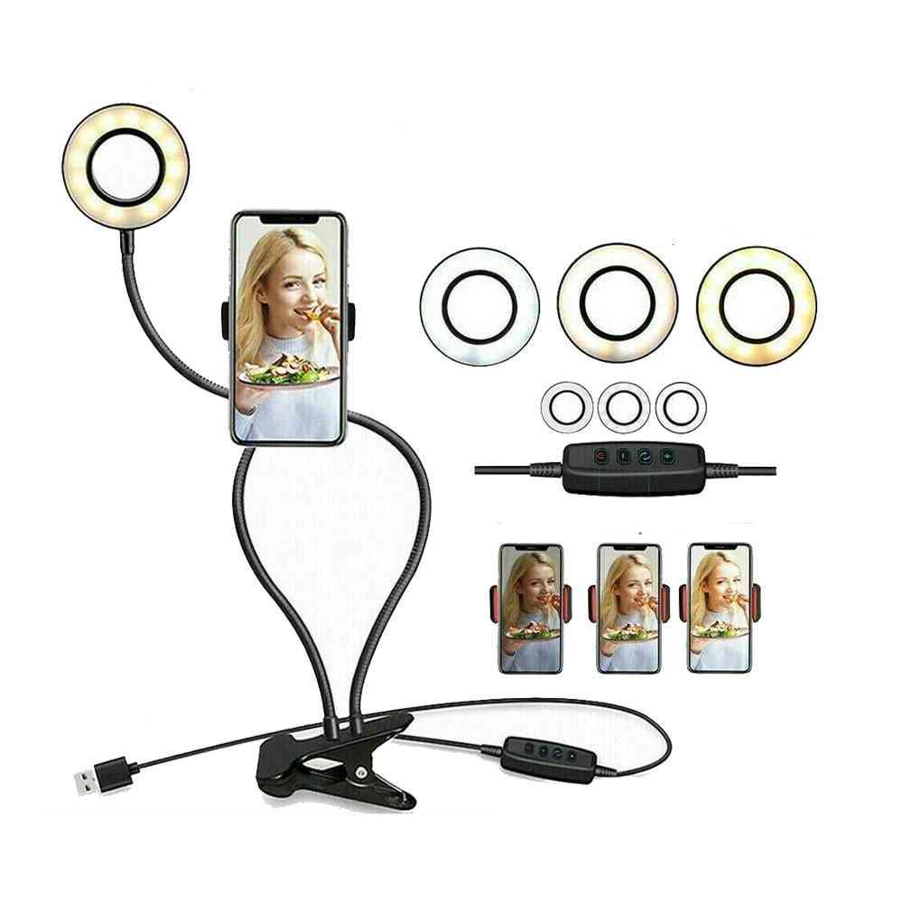 Photo Studio Selfie Led Ring Light With Cell Phone Holder