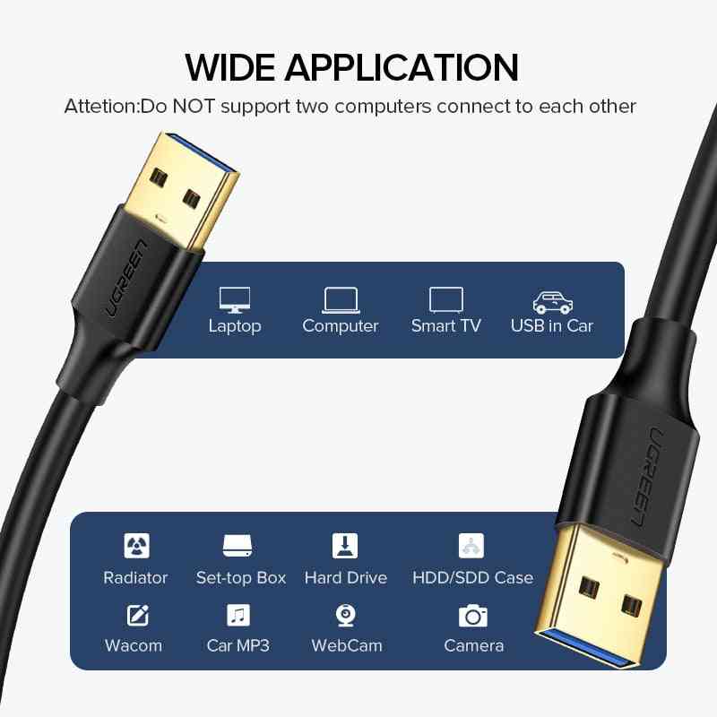 Usb To Usb Extension Cable Type A, Male To Male Usb Extender
