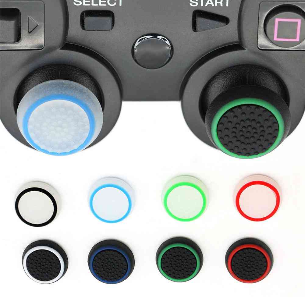4 pezzi di protezione del joystick con impugnatura da gioco per luce notturna protettiva, tappi per impugnature per il pollice - nero
