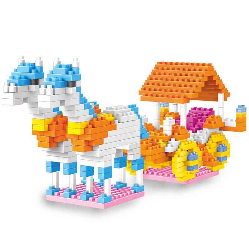 Mini Building Blocks - No Logoinger, Fairy Carriage Purple Villa For