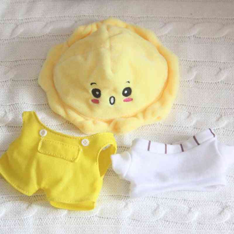 22cm oblečení pro panenky na plyšový klobouk kpop - měkký sukňový svetr pro domovní hračky