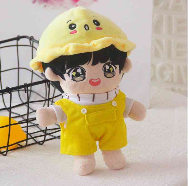 22cm Doll Clothes For Kpop Doll Hat Plush- Soft Skirt Sweater Play House Accessories For