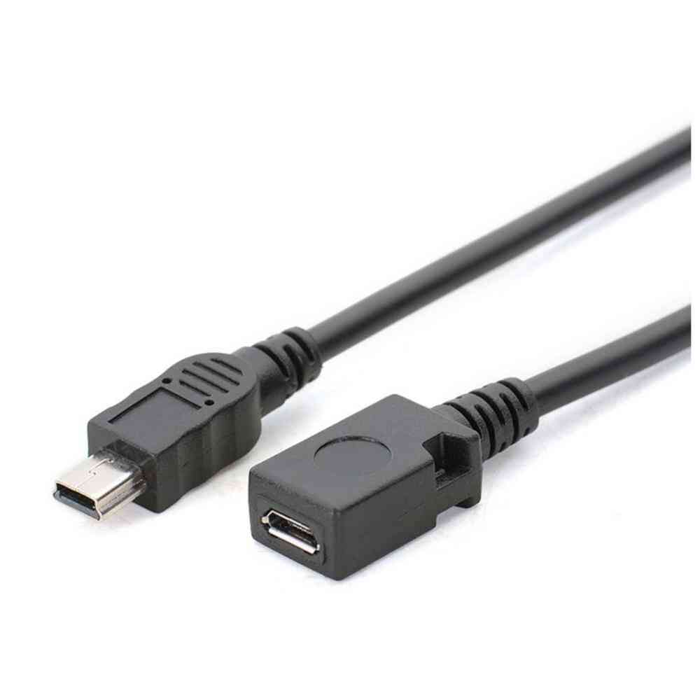 мини usb мъжки / женски кабел за зарядно устройство за данни - конвертор на адаптер