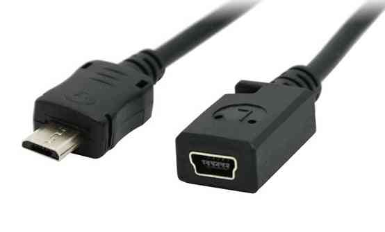 мини usb мъжки / женски кабел за зарядно устройство за данни - конвертор на адаптер
