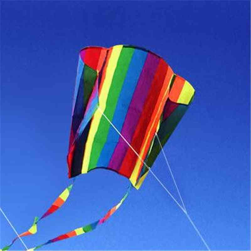 Aquilone parafoil colorato con code da 200 cm - aquilone morbido da 30 m con linea di volo da esterno per bambini - tipo 1