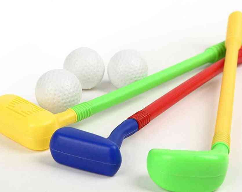 Jouets de club de golf pour enfants pour enfants + 2 sports de balles de golf pour le développement de la capacité de préhension de bébé (multicolore) -