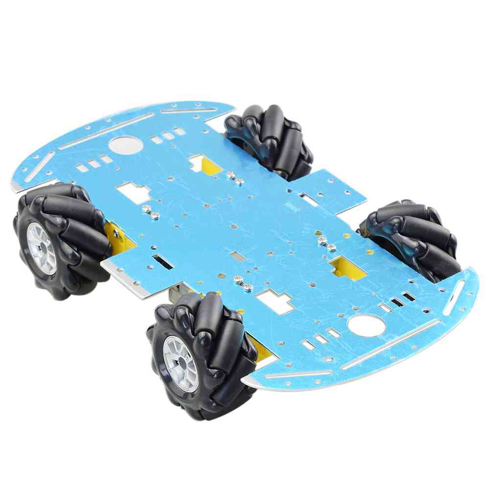 El más barato kit de chasis de coche robot direccional de rueda mecanum con motor tt de 4 piezas para arduino - coche de doble placa