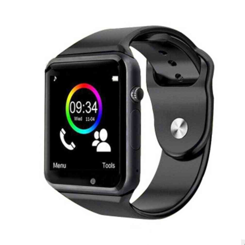 Smart watch telefoon touchscreen positionering heren- en dameshorloge (zwart) -