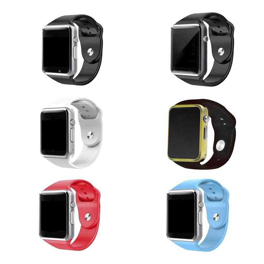 Smart watch phone touch screen posicionando relógio masculino e feminino (preto) -