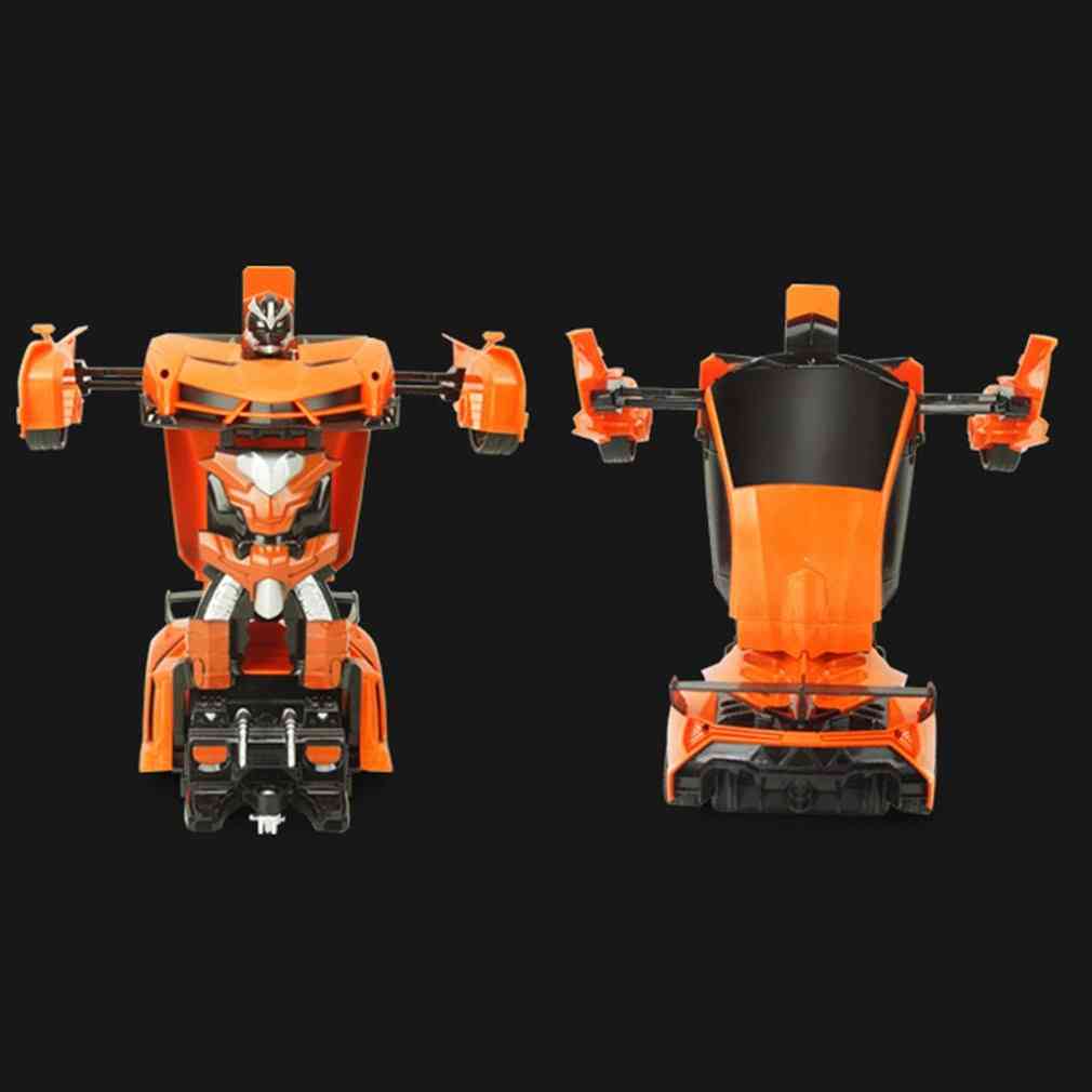 Rc voiture transformation robots modèle de véhicule de sport robots jouets avec batterie - bleu