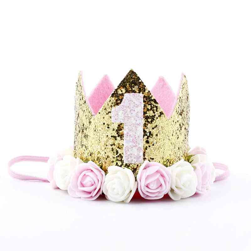 Sombreros de cumpleaños de 2 años baby shower un primer sombrero de cumpleaños corona de princesa 1st 2nd year old - 1st