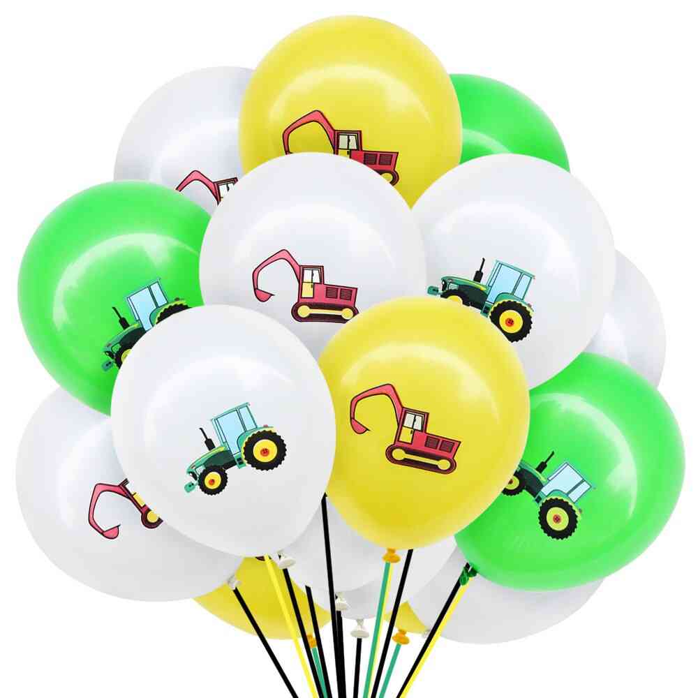 Construction Vehicle - Excavator Latex, Air Balloons