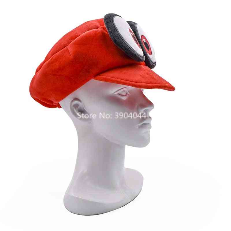 Anime Mario Cosplay Big Eye Red Hat Mario Soft Wearable