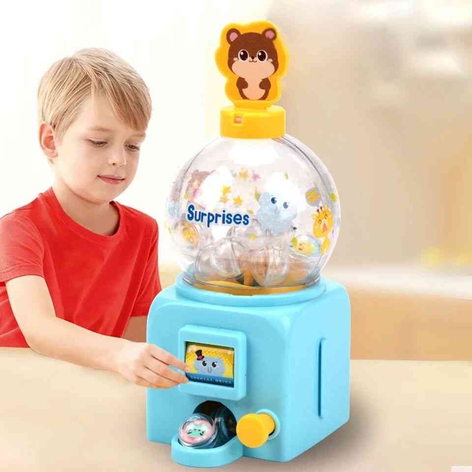 Lelukone kupla- säilytyspurkki karkkiautomaatti, laatikko pullo söpöjä makeisia lasten pallo lasten lahja