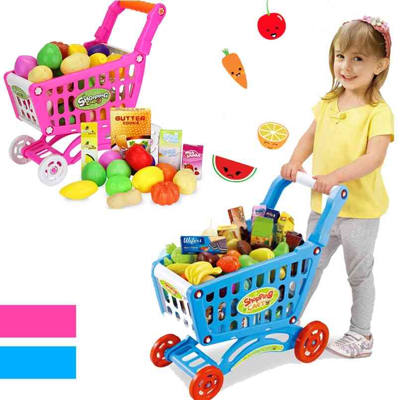 Supermarket Shopping Trolley- Push Cart Toy