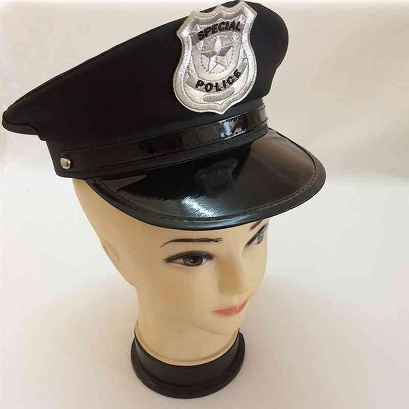 Octagon Police Cap Occupations- Classic Adults Police Military Hat Stage Show Cap For Party Cosplay Performance Masquerade