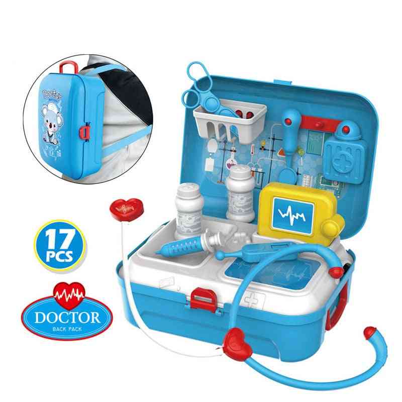 17pcs Medical Kit Doctor Nurse Dentist Pretend Roles Play Toy Set Kids Game