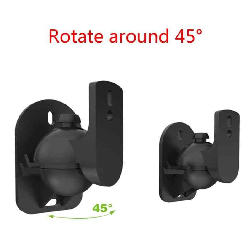 Universal Wall Mount Bracket With Adjustable Swivel And Tilt Angle Rotation For Satellite Speakers