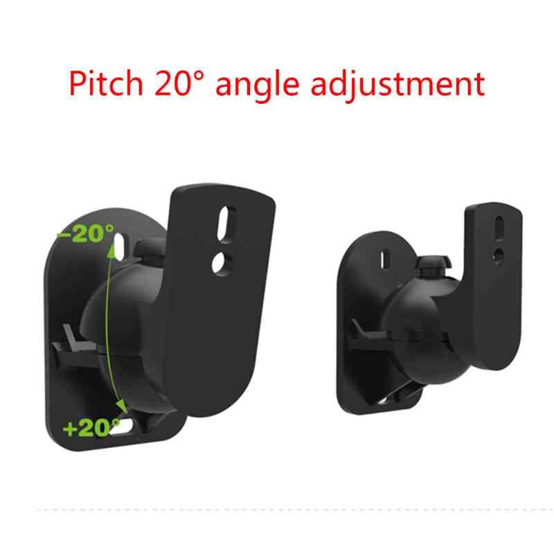 Universal Wall Mount Bracket With Adjustable Swivel And Tilt Angle Rotation For Satellite Speakers