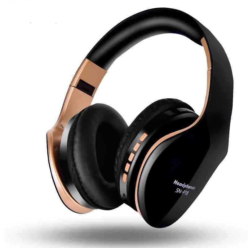 Nouveaux écouteurs de jeu stéréo sans fil Bluetooth avec microphone pour téléphone portable PC MP3 - Noir