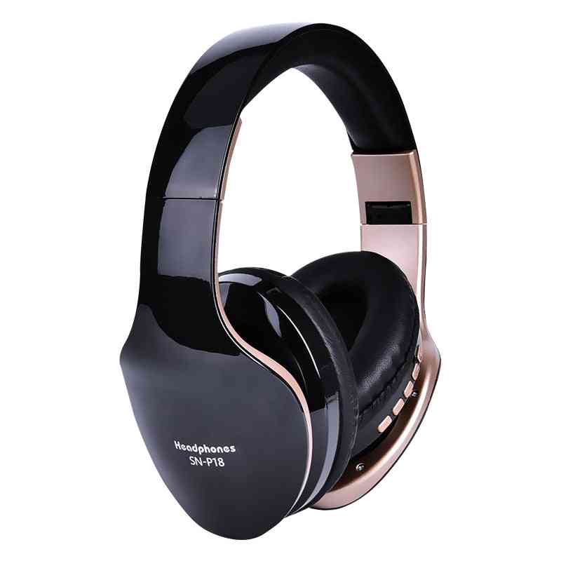 Uudet langattomat Bluetooth-stereokuulokkeet mikrofonilla PC-matkapuhelimeen mp3 - musta