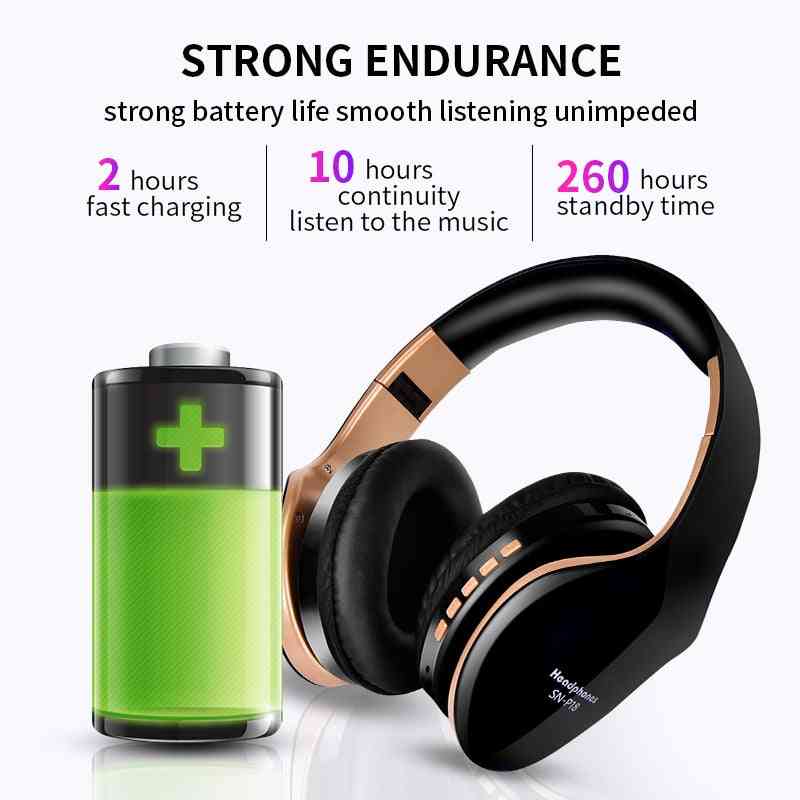 Nouveaux écouteurs de jeu stéréo sans fil Bluetooth avec microphone pour téléphone portable PC MP3 - Noir