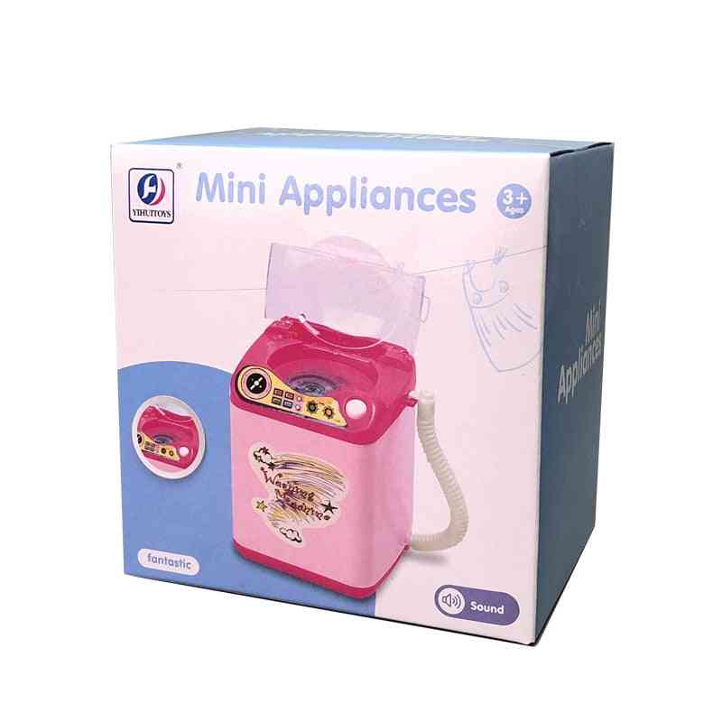 מכונת כביסה בנות צעצוע- מיני בובות חשמליות מברשות איפור לשטוף שימושי מאוד צעצועי משק בית (1 יחידות) -