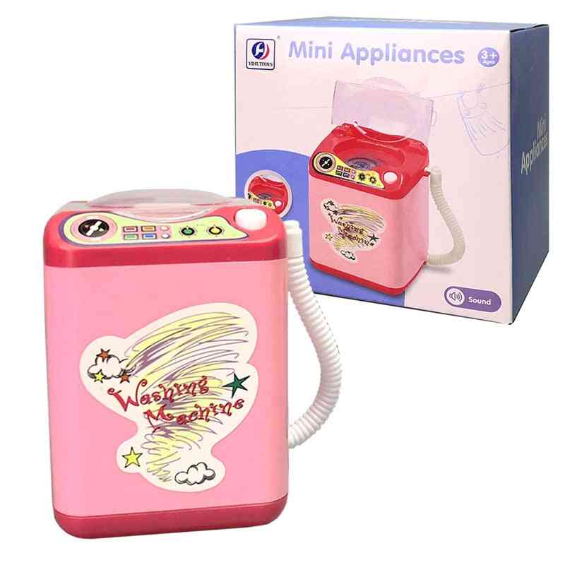 Girls Washing Machine Toy- Mini Electric Dollhouse Housekeeping