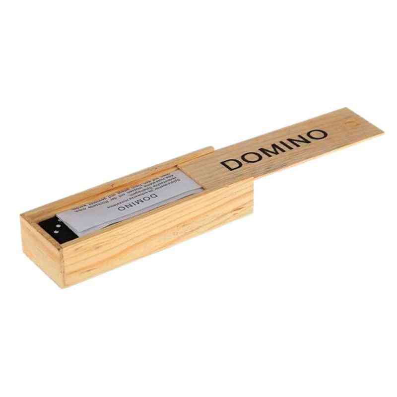Sada domino 28ks / lot s dřevěnou krabičkou - tradiční desková hra