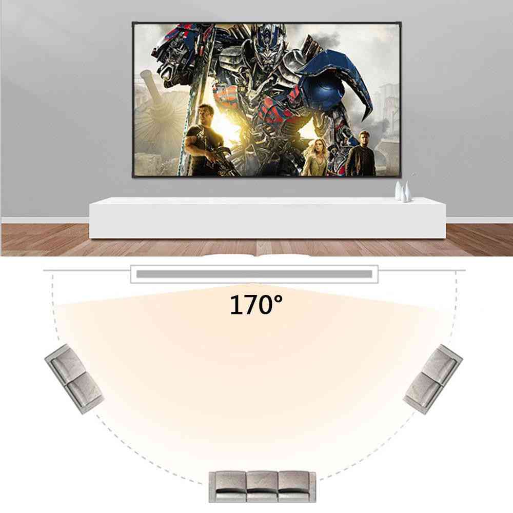 Screen Portable Hd Foldable Projector For Home, Theater, Outdoor, Indoor - Double Side Projection Screen Polyester