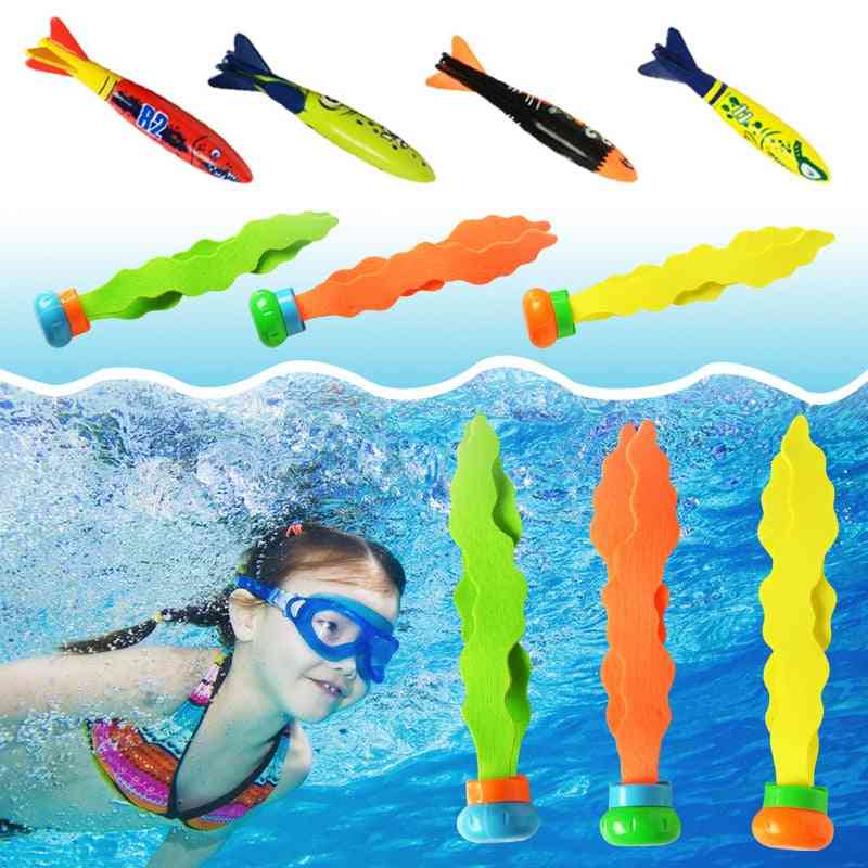 Lanzamiento de buceo con cohete de tiburón de verano, divertido juego de buceo en la piscina, juguetes para niños - 1 buzo