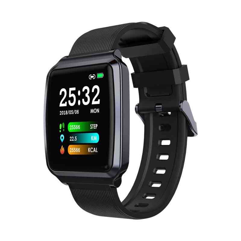 Smartwatch für Männer Blutdruckmessung, wasserdichte Smartwatch und Frauen Herzfrequenzmesser Uhren Android iOS - fügen Sie ein schwarzes Armband