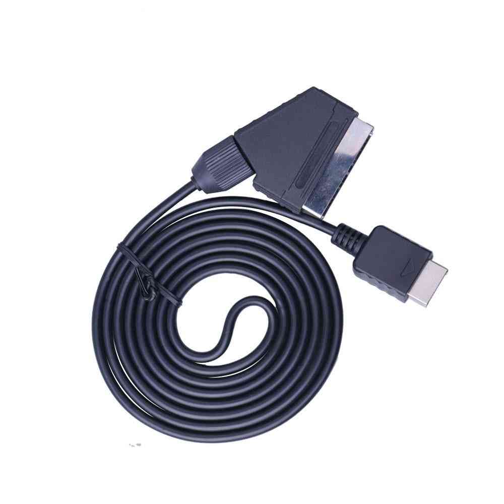 Scart kabel tv - av lead real rgb, udskift forbindelseskabel til ps1 / ps2 -
