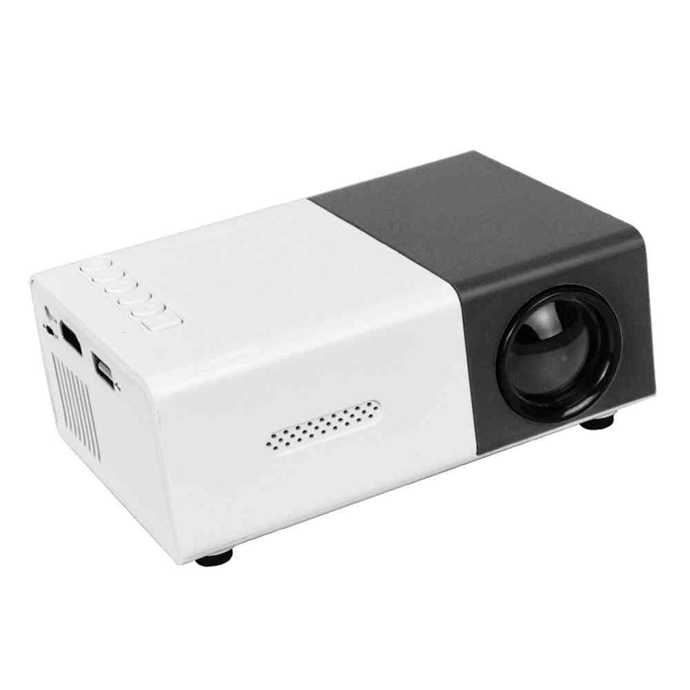 Mini proiettore yg-300 pro, supporto 320x240 pixel 1080p, hdmi usb per videoproiettore audio - spina au nera