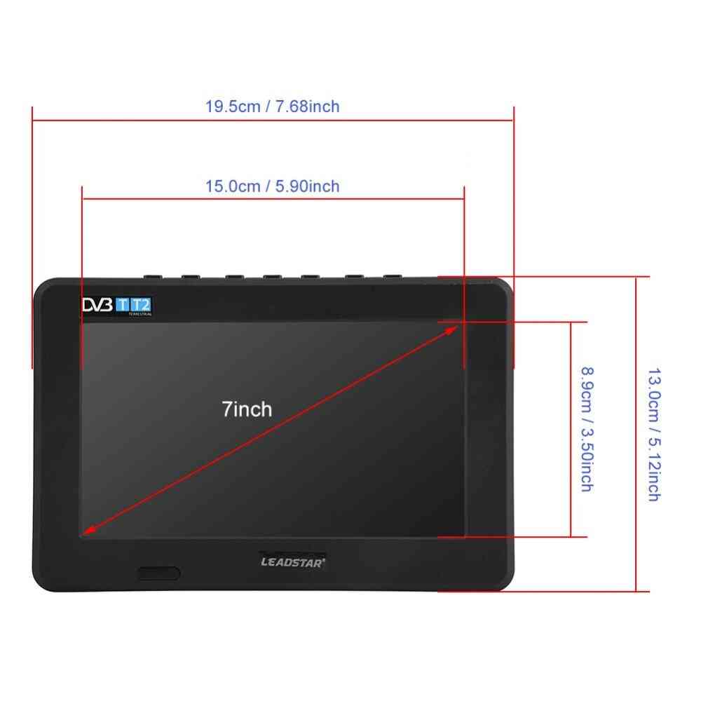 7inch, Hd Portable Digital Analog Tv For Home/car