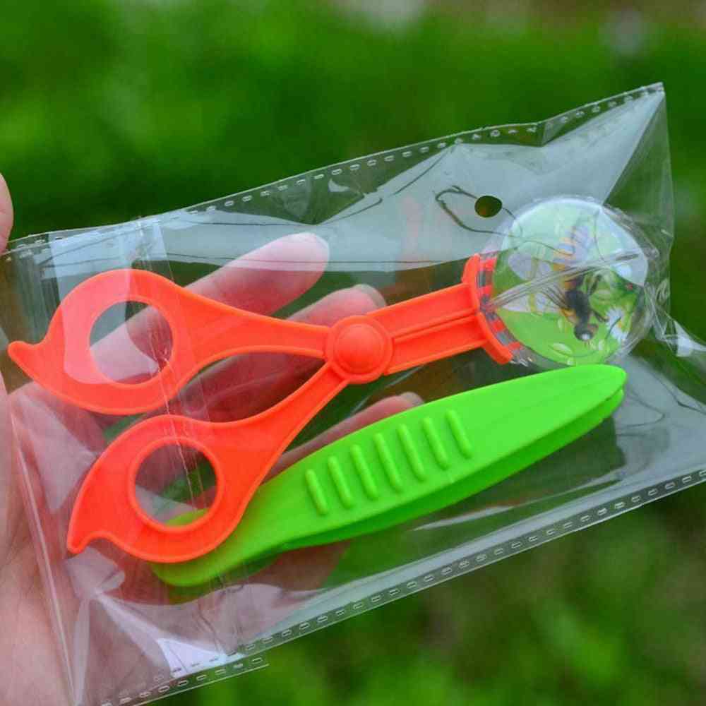 Plast sax klämma pincett natur utforskning leksak kit - barn insekt verktyg -