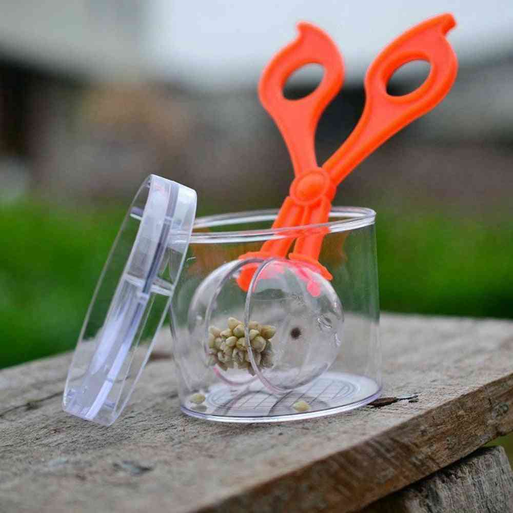 Plastic schaar klem pincet natuur exploratie speelgoed kit - kids insect tool -