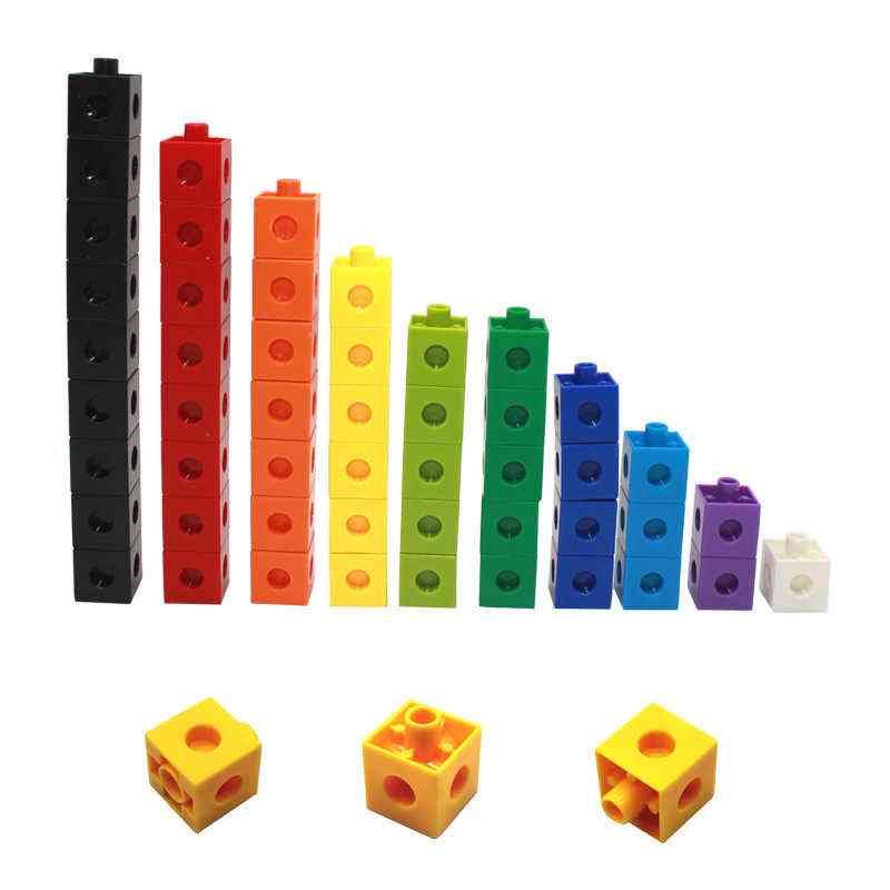 Stacking Blocks - 100x Kids Building Kit, Stacking-cubes-bricks Puzzles For Creative Party Toy