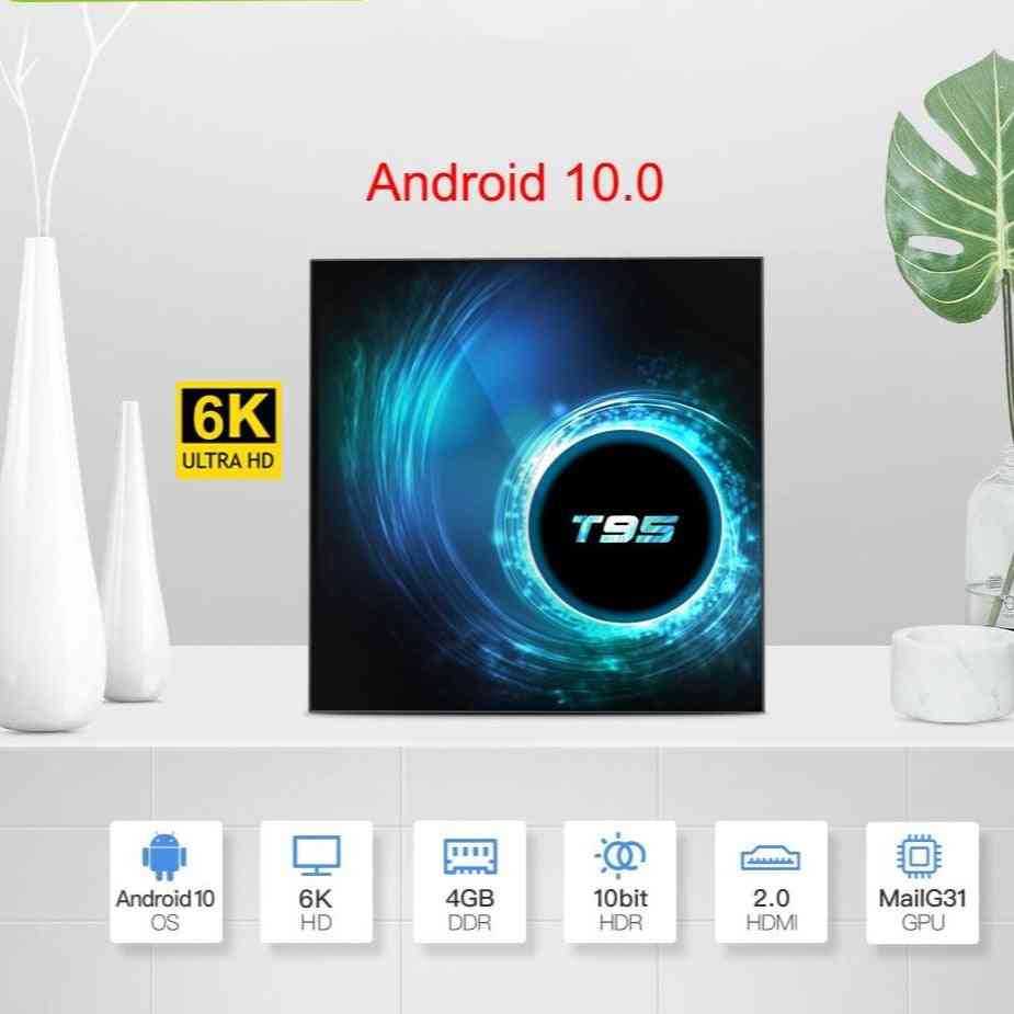 T95 Android 10.0, Youtube, Hd 6k, Quad Core Android Tv, Smart Tv Box