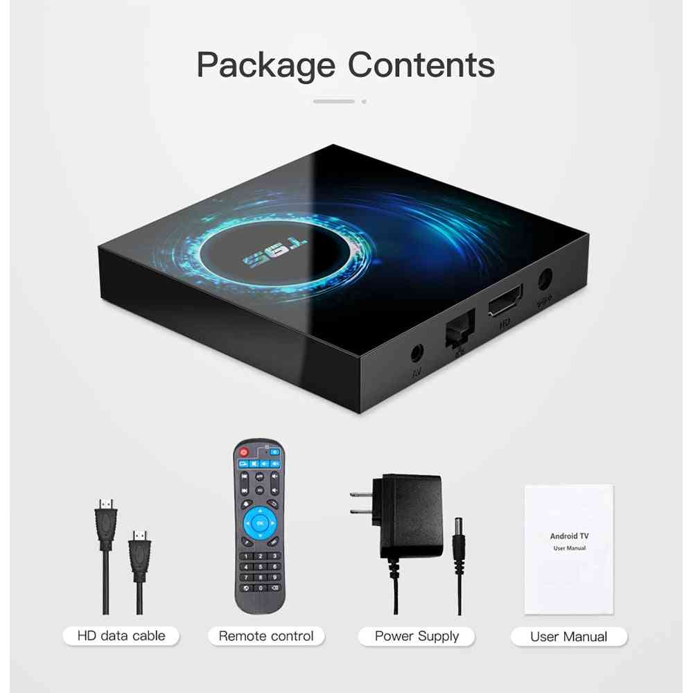 T95 android 10.0, youtube, hd 6k, quad core android tv, smart tv box
