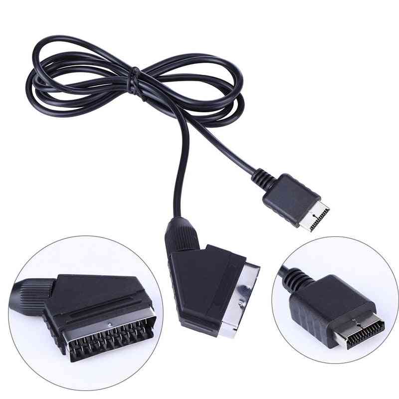 Rgb Scart Cable For Playstation Ps1/ps2/ps3