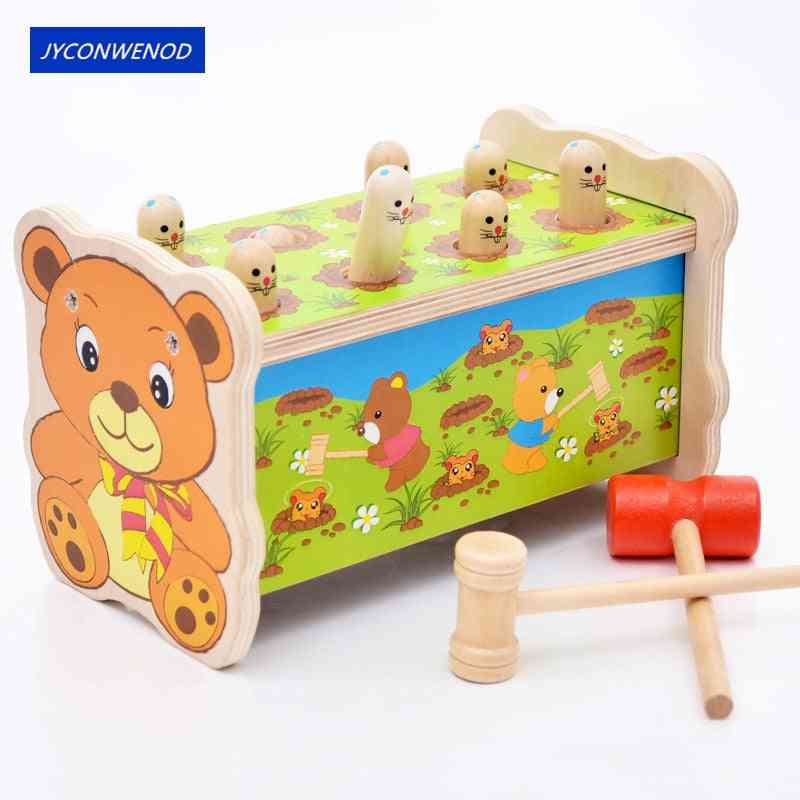Montessori Kids Wood Puzzle Hamster Game Jigsaw Traffic Puzzles Educational Toy