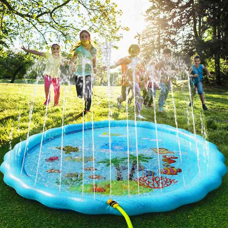 Inflatable Outdoor Pool, Beach, Lawn Play - Fun Backyard Fountain Water Mat