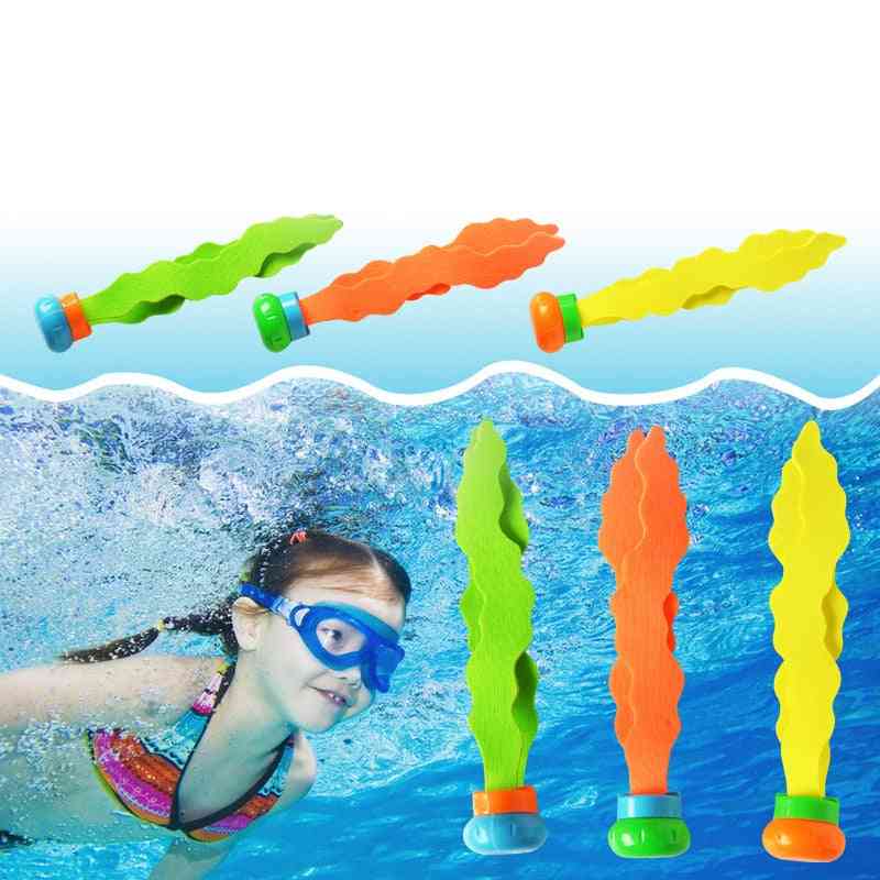 Rzucanie rakietą rekina, gra w bilard, basen z wodorostami trawiastymi latem kije plażowe zabawki nurka dla dzieci - 3szt ośmiornica