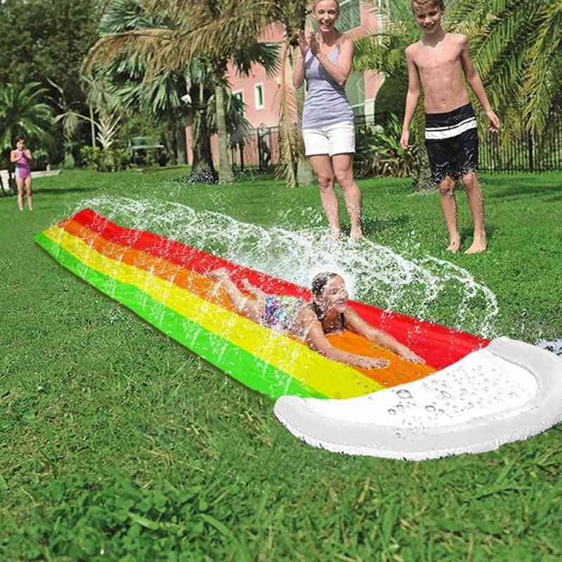 4.8m gigantesco surf 'n water slide divertimento prato acquascivoli piscine per bambini- giochi estivi in pvc centro cortile all'aperto bambini giocattoli per adulti -