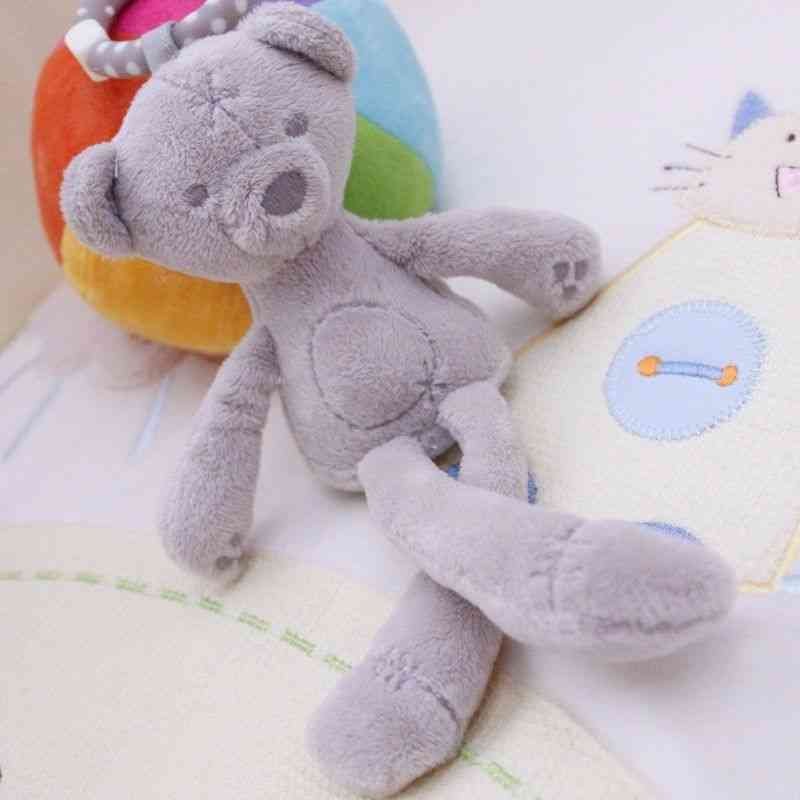 Plush Kids Stroller Bed Hanging Musical Bear Toy, Lovely Stuffed Bear Toy